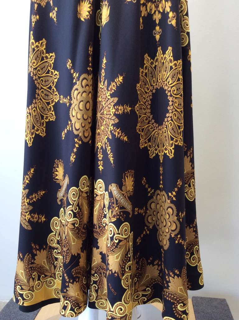 70s Hermes Silk Maxi Skirt.
XS