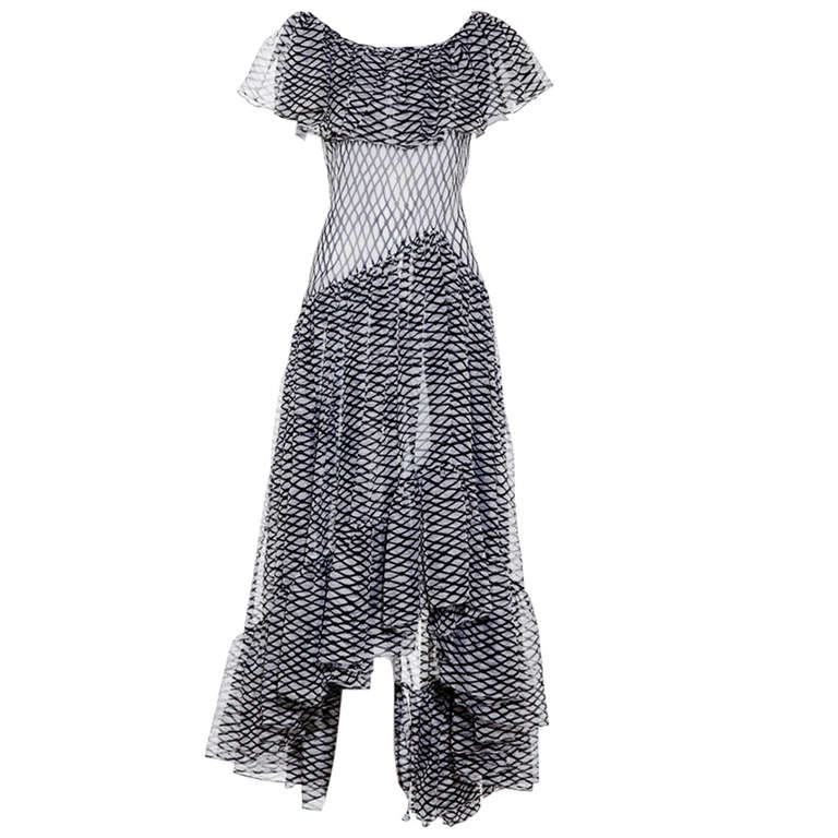 70s Yves Saint Laurent silk gown