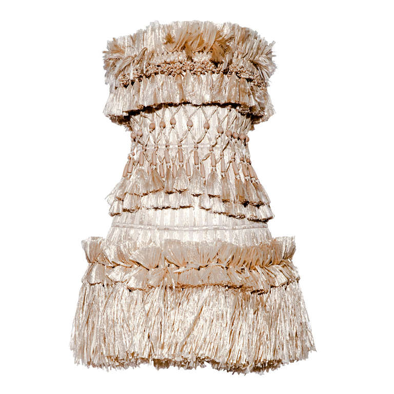 Rare GIANFRANCO FERRE Raffia dress - Runway piece