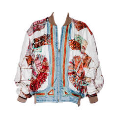 HERMES bomber silk jacket