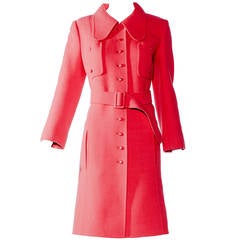 Vintage 1970s Andre Laug red wool mod coat 6