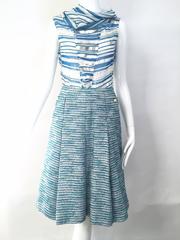 Chanel Blue Boucle  Suit and Skirt Set ( 3 pcs)