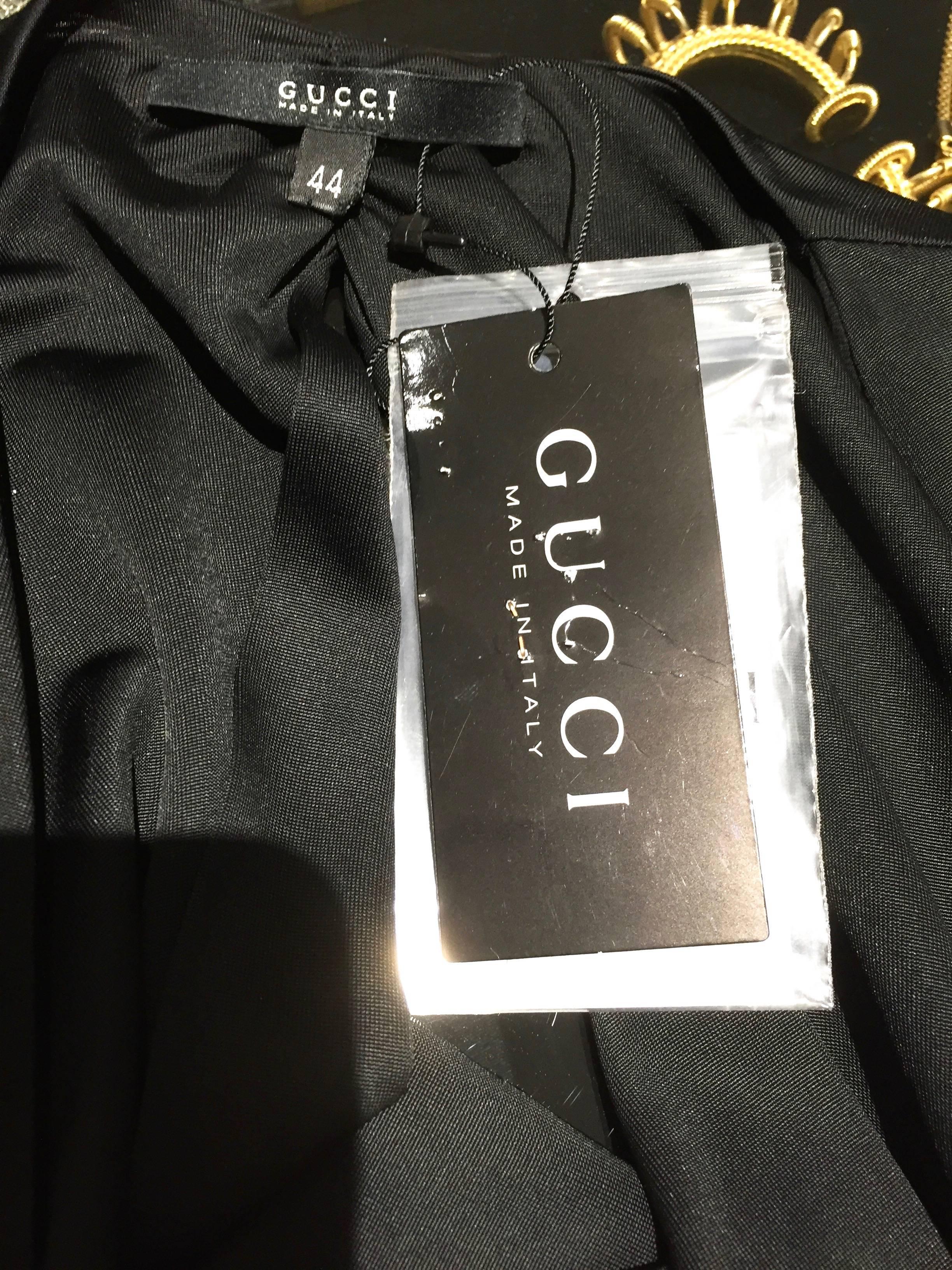 Iconic Gucci by Tom Ford black silk jersey gown  In Excellent Condition In Beverly Hills, CA