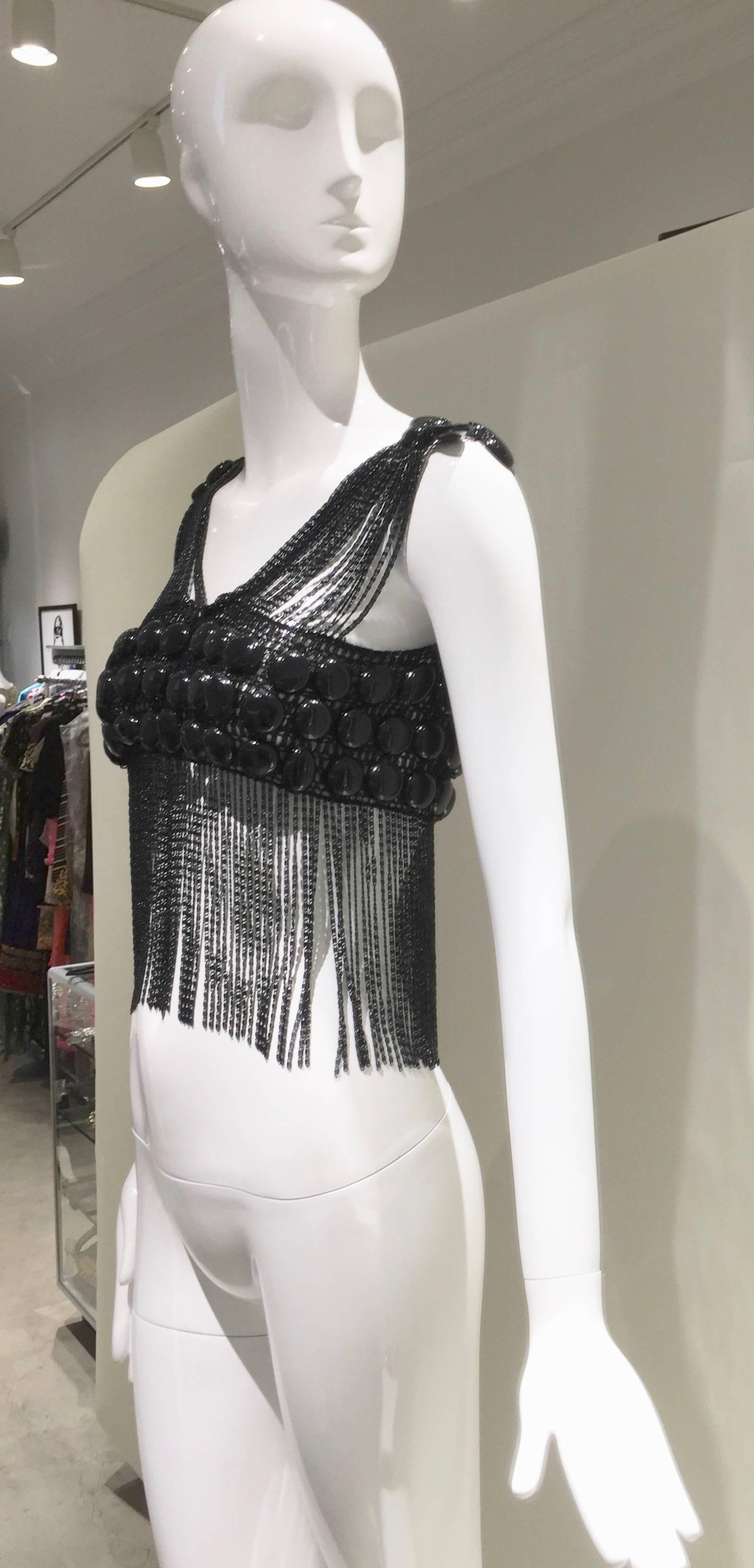 black chainmail top