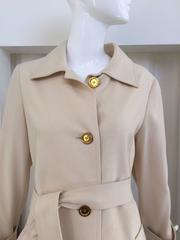 Hermes creme wool coat, 1970s