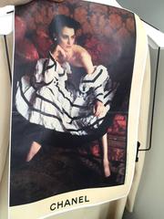 CHANEL Weißes Vintage-Stil  und schwarz  Kleid mit abnehmbaren Ärmeln, Couture