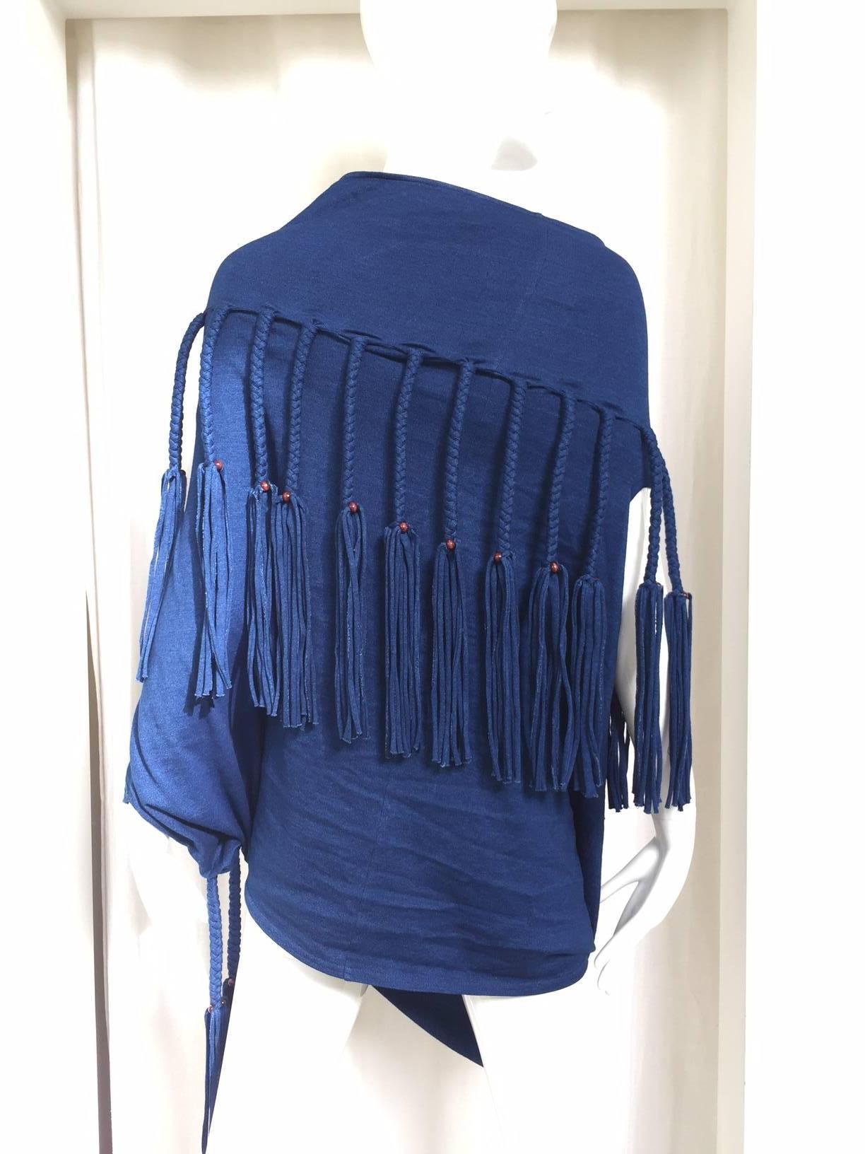 blue fringe top