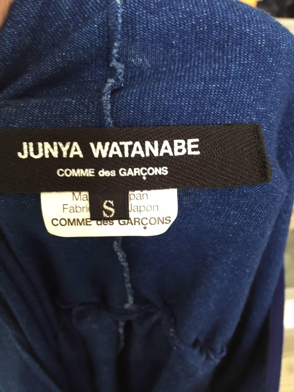 Top in maglia con frange blu di Junya Watanabe In condizioni ottime in vendita a Beverly Hills, CA