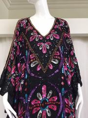 1980s Sequin silk Caftan