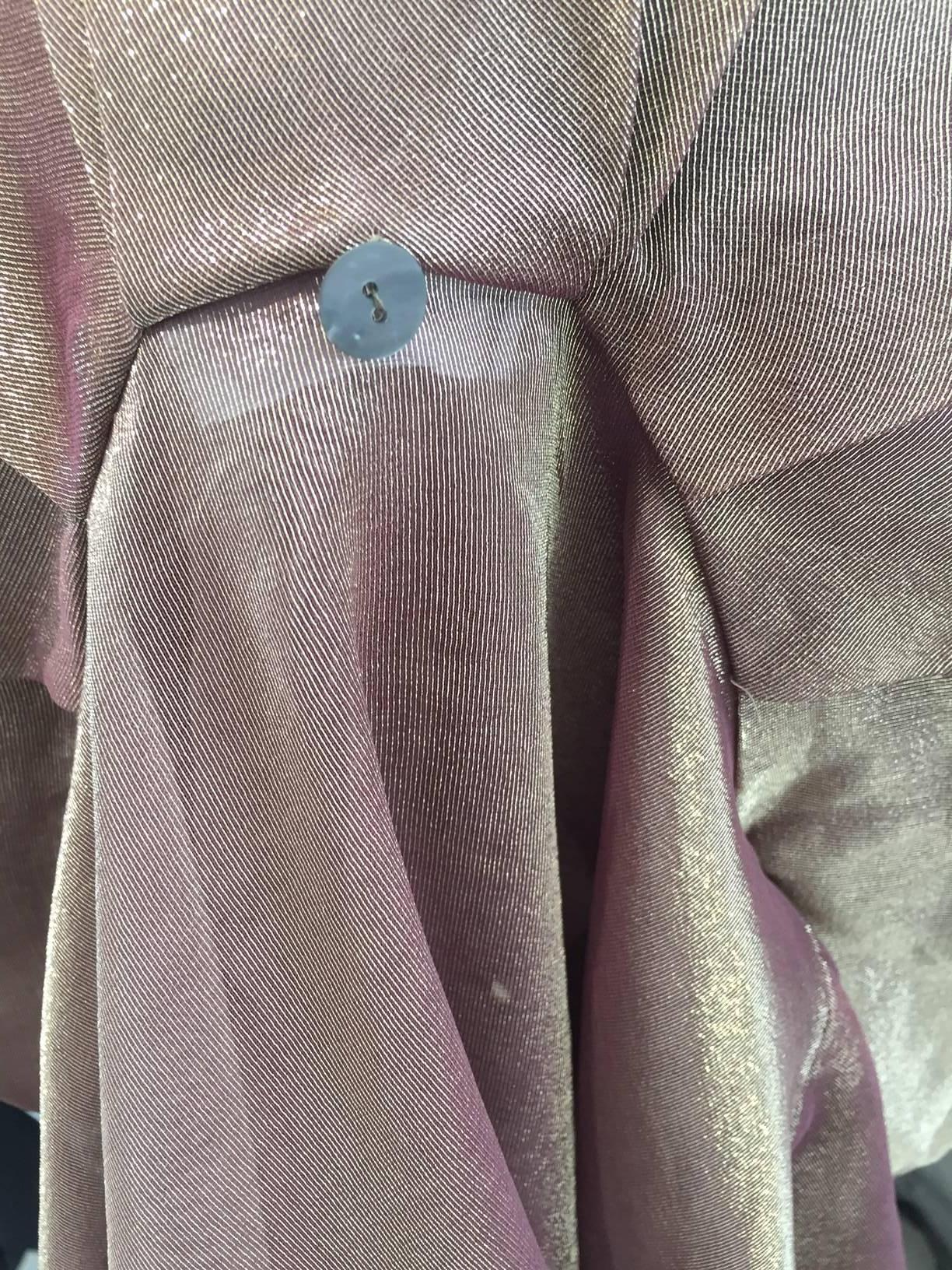 Women's 1990s Romeo Gigli bronze irridescent blouse For Sale