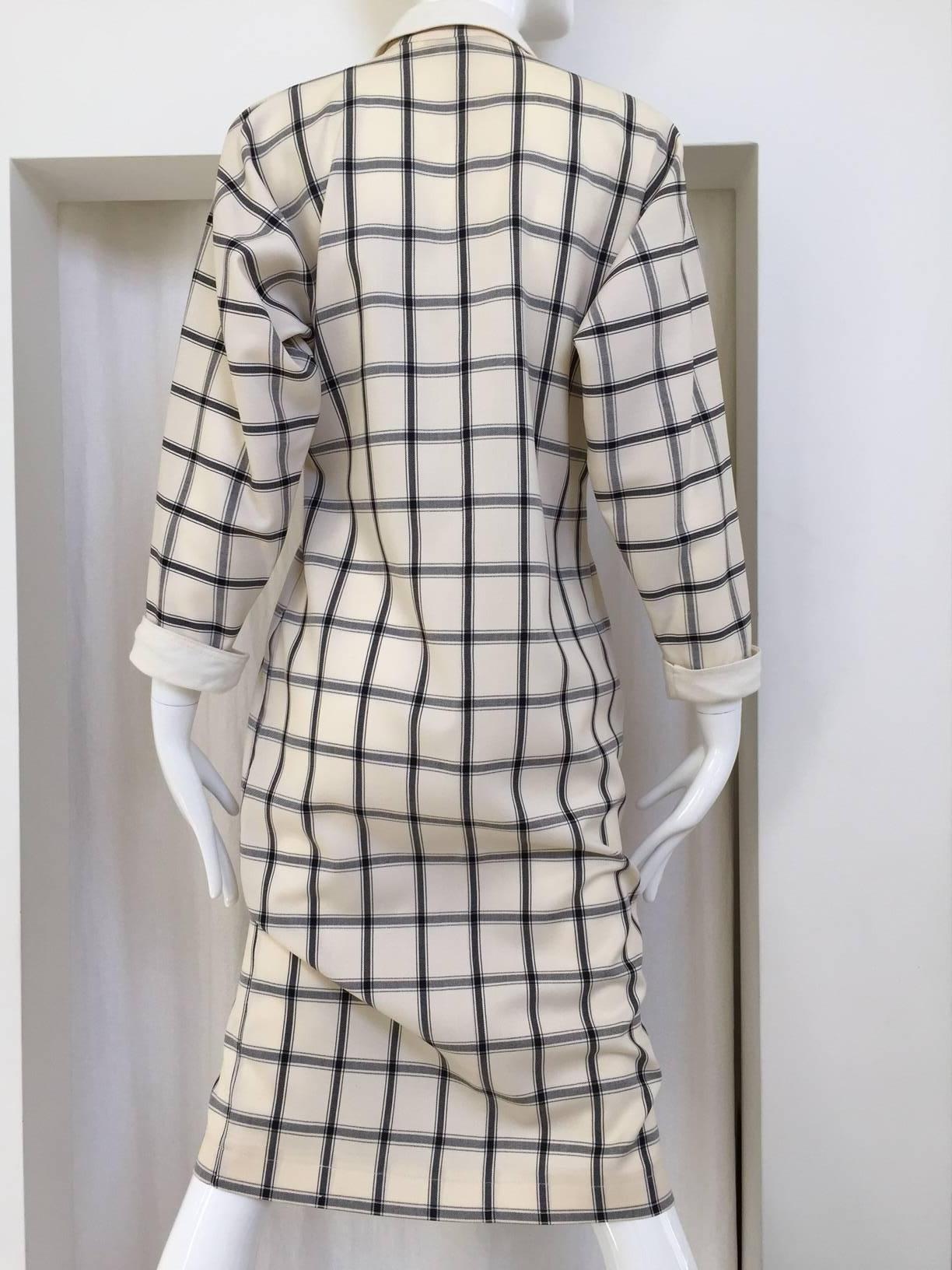plaid linen dress