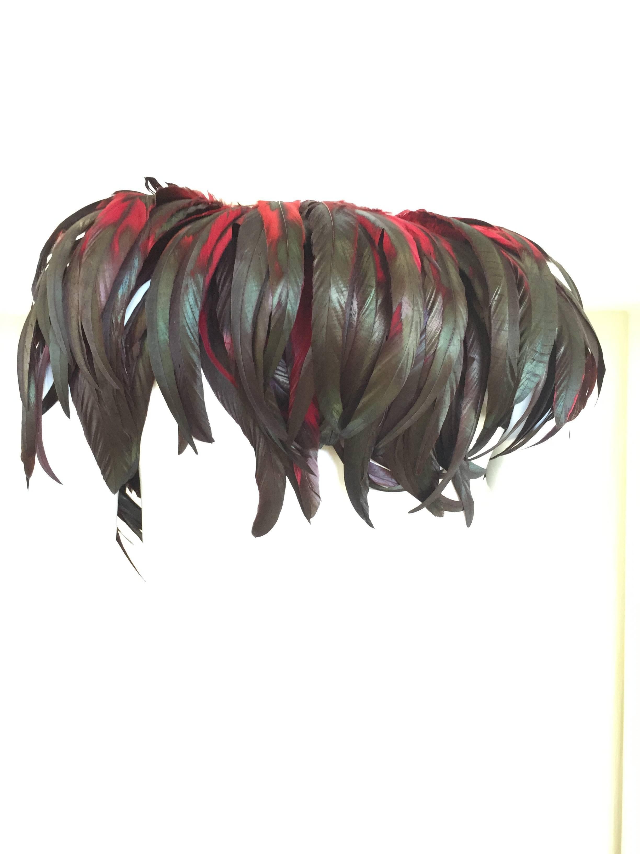 purple feather collar
