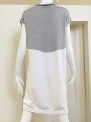 1980s KRIZIA Metallic Silver and White Cougar Knit Dress