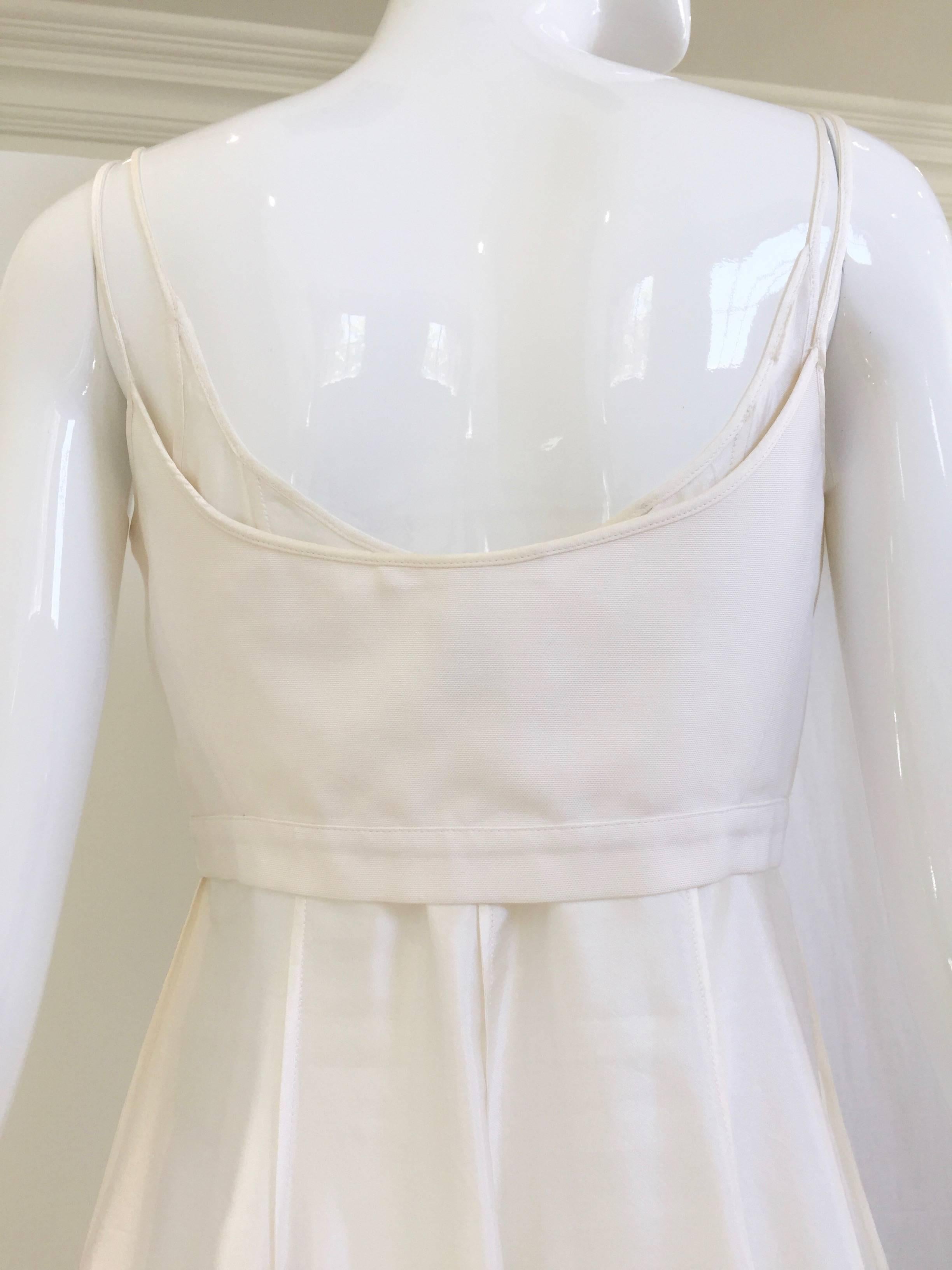 Narciso Rodriguez off white silk gown In Good Condition In Beverly Hills, CA
