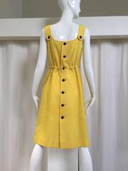 60s Courreges yellow wool dress