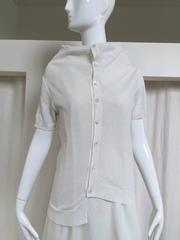 90s Comme des garcons white cotton and knit dress