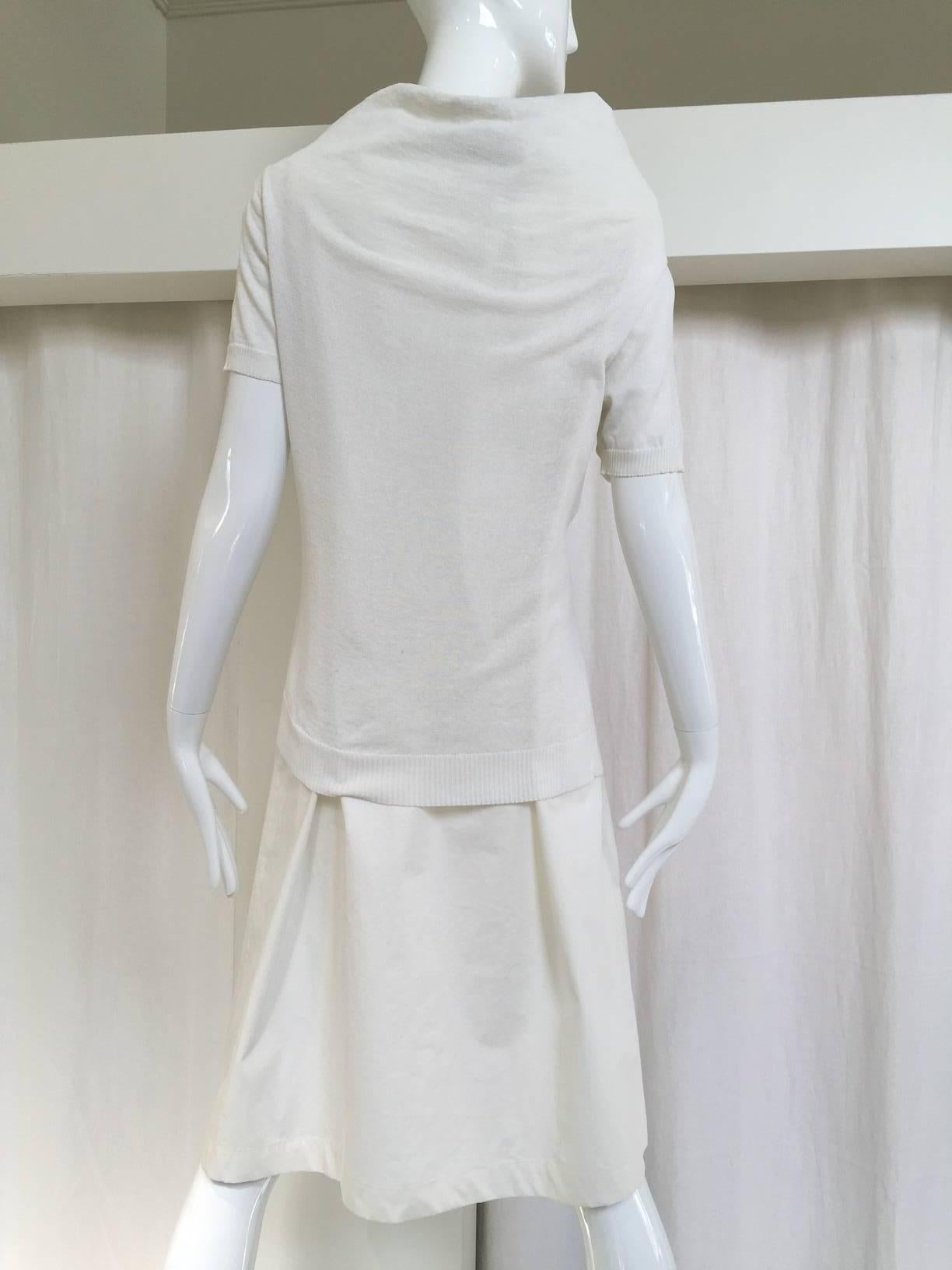 90s Comme des garcons white cotton and knit dress For Sale at 1stDibs ...