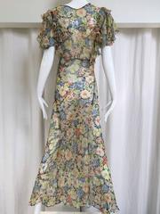 1930s silk chiffon floral print summer dress