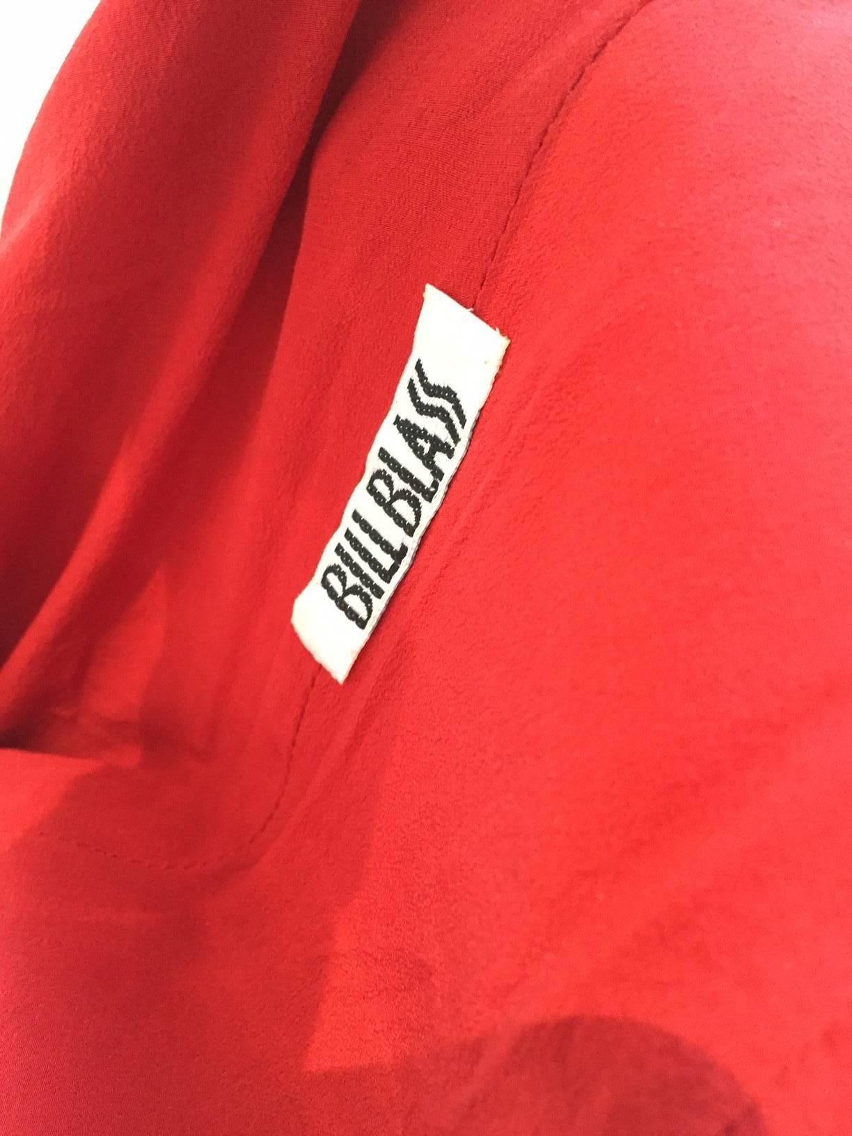 Vintage 1980er Bill Blass Rotes und schwarzes One-Shoulder-Pailletten-Kleid (Schwarz) im Angebot