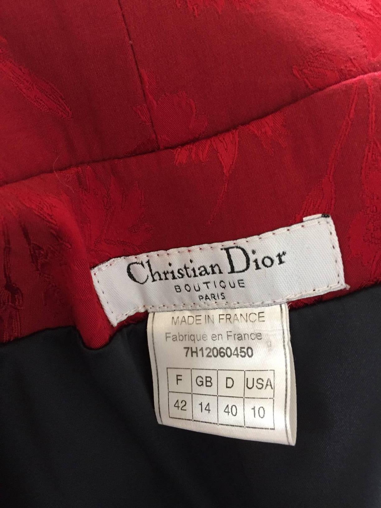 christian dior 1997 red dress