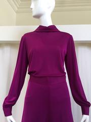 1970s PUCCI purple matte jersey blouse pant set