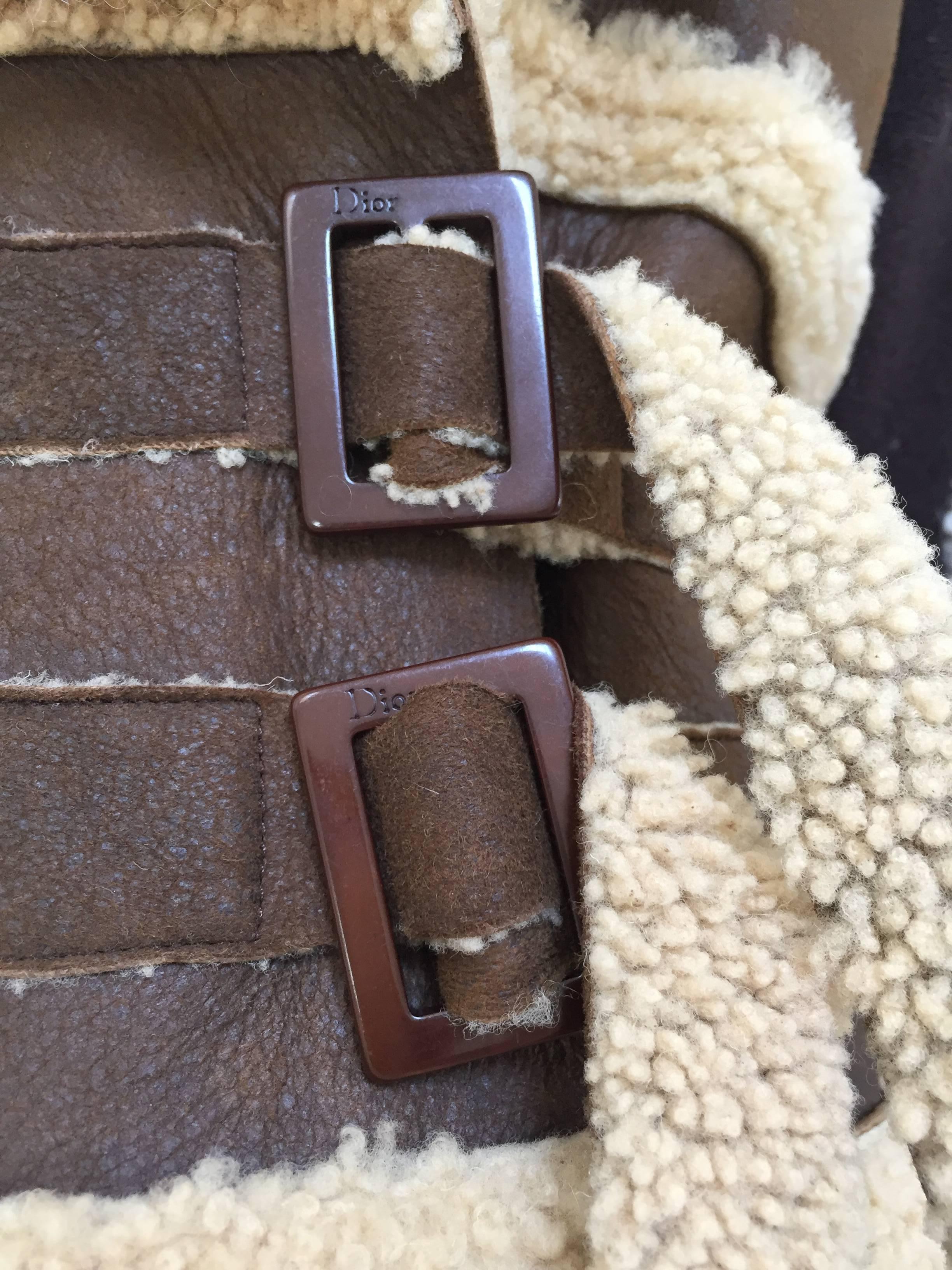 Christian Dior by John Galliano Shearling coat In Good Condition In Beverly Hills, CA