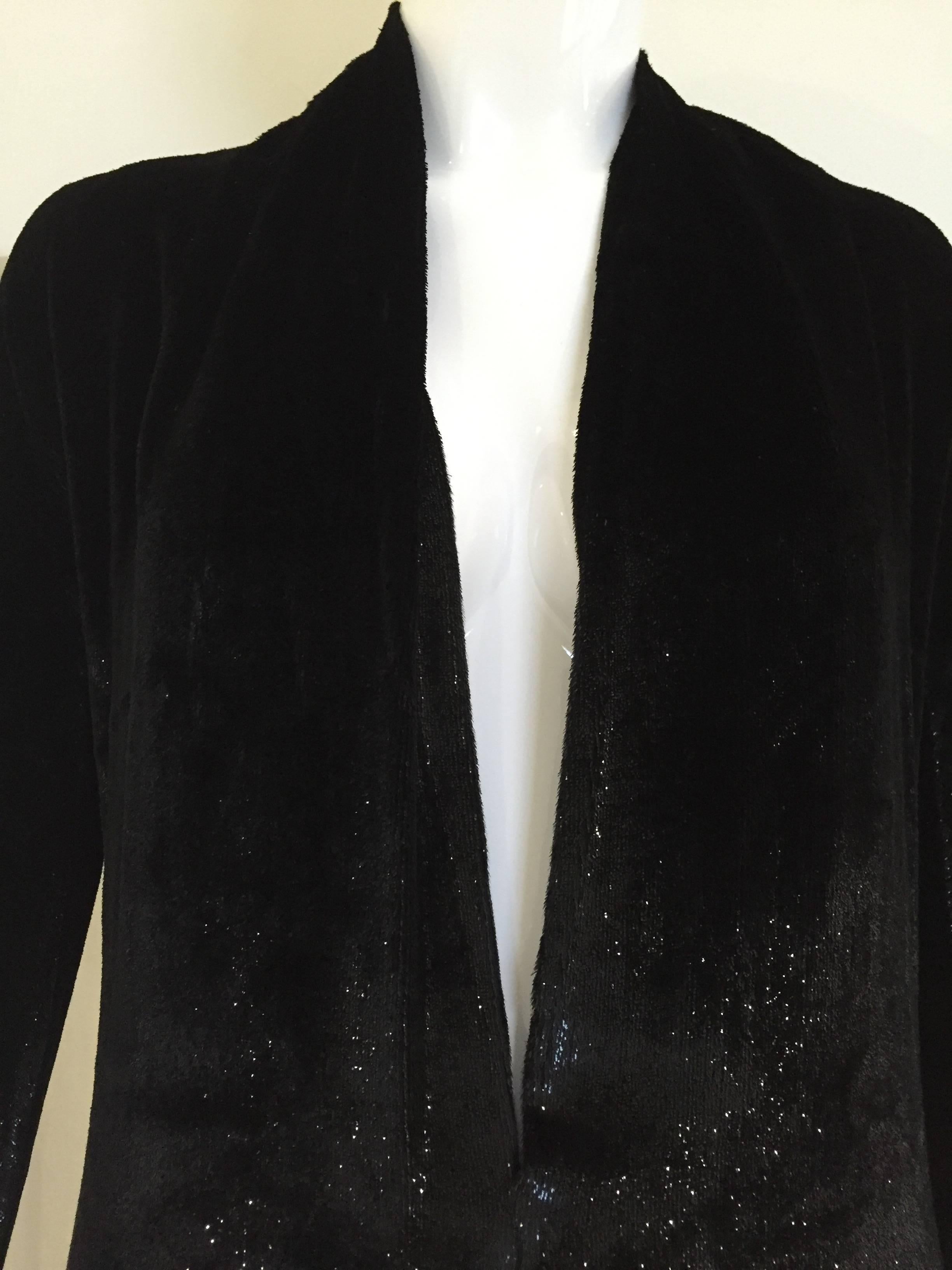 sexy Yves Saint Laurent by Tom ford black silk velvet low cut dress.
size: 4