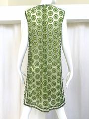 1960s Green mesh rhinestones dress