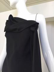 90s John Galliano black knot satin slip dress