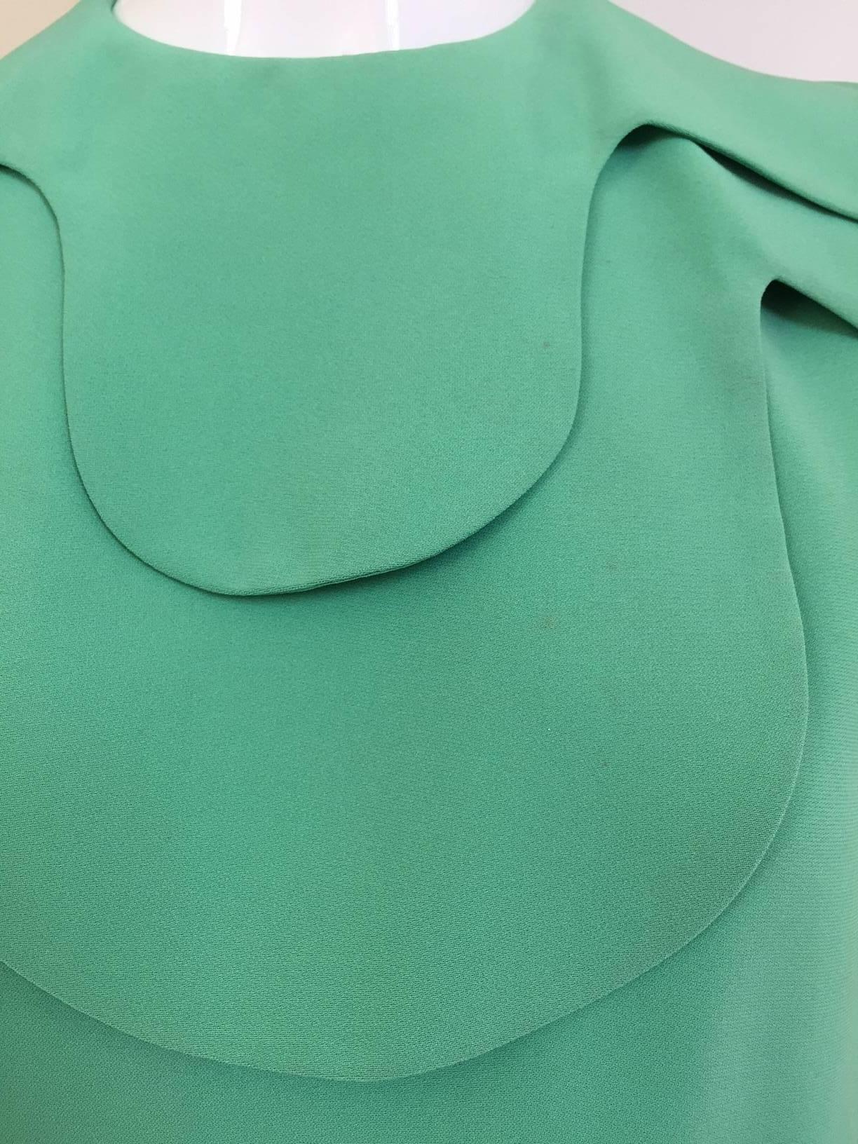 Vestido de seda verde marengo de Donald Brooks, años 60 en Bueno estado para la venta en Beverly Hills, CA