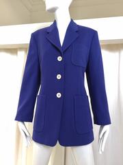 90a JIL SANDER Blue Cashmere Blazer