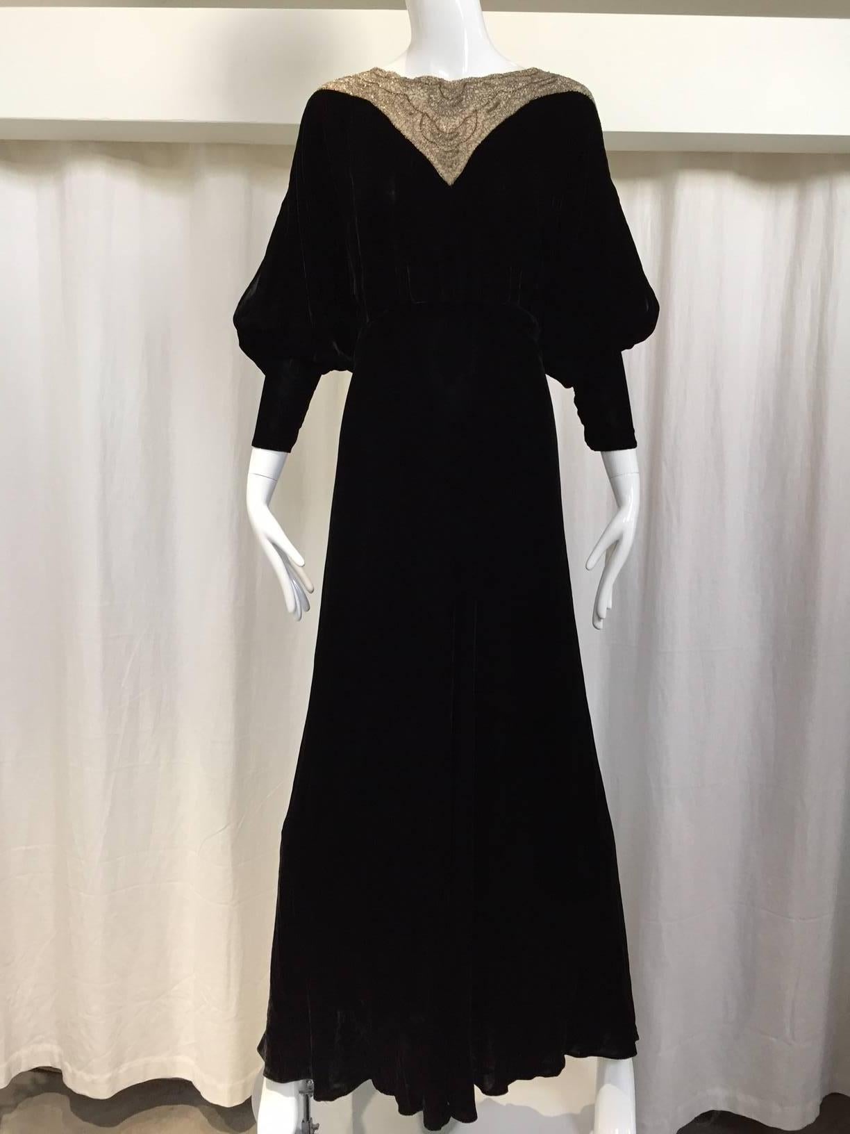 black velvet evening dress