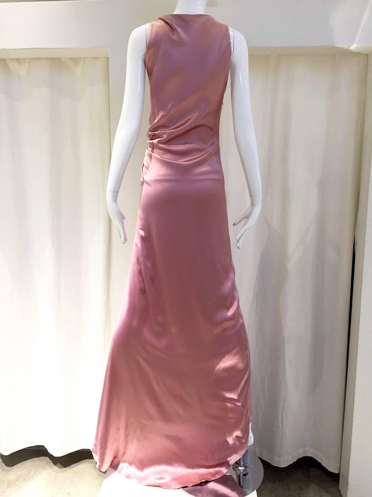 Gucci by Tom Ford pink mauve silk gown In Good Condition In Beverly Hills, CA