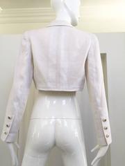 90S chanel crop linen jacket