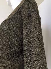 80s ALAIA gold metallic knit top and skirt set