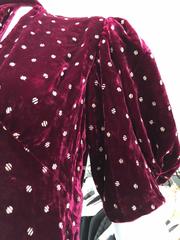 1940s  Burgundy velvet dress