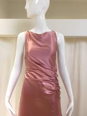 Vintage Gucci by Tom Ford Mauve Pink High Slit Sleeveless 90s Gown