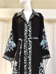 70s Kashmiri wool embroidered light coat