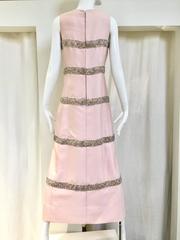 Vintage 1960s Malcolm Starr Light Pink Sleeveles Silk Shift Dress