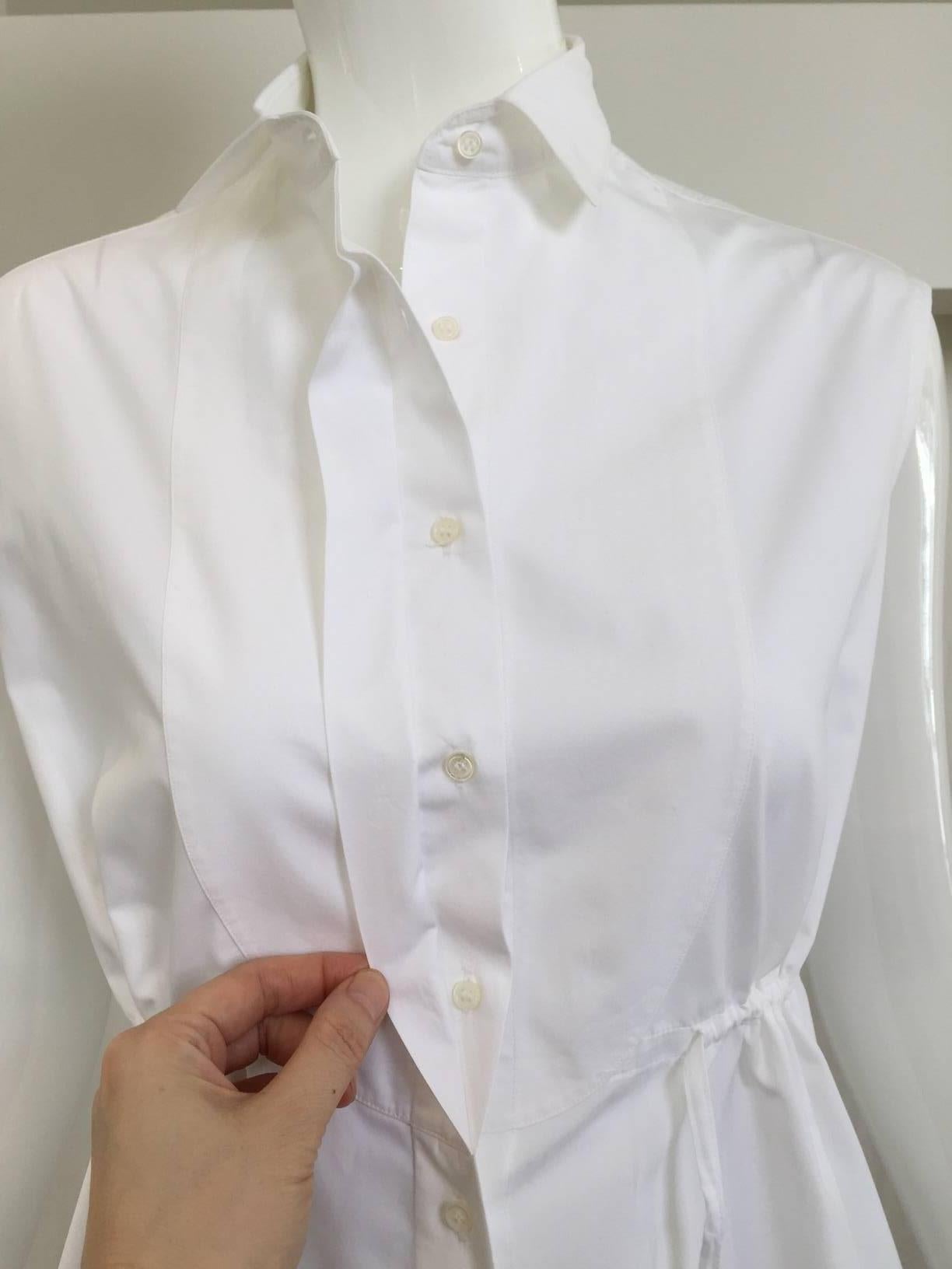 ALAIA white cotton summer dress In Good Condition In Beverly Hills, CA