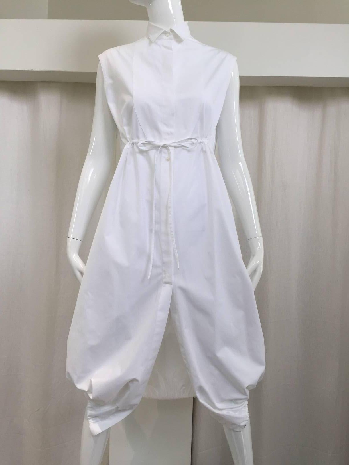 Women's ALAIA white cotton summer dress
