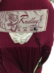 1970s Radley Burgundy V neck Maxi Dress
