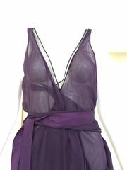 Tom Ford  Aubergine silk chiffon wrap dress