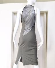 90s GIANNI VERSACE houndstooth fitted sheer dress