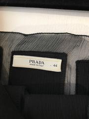 Vintage Prada black crepe and silk sheer panel cocktail dress