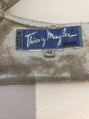 Vintage 1990s THIERRY MUGLER Silver Bra Top