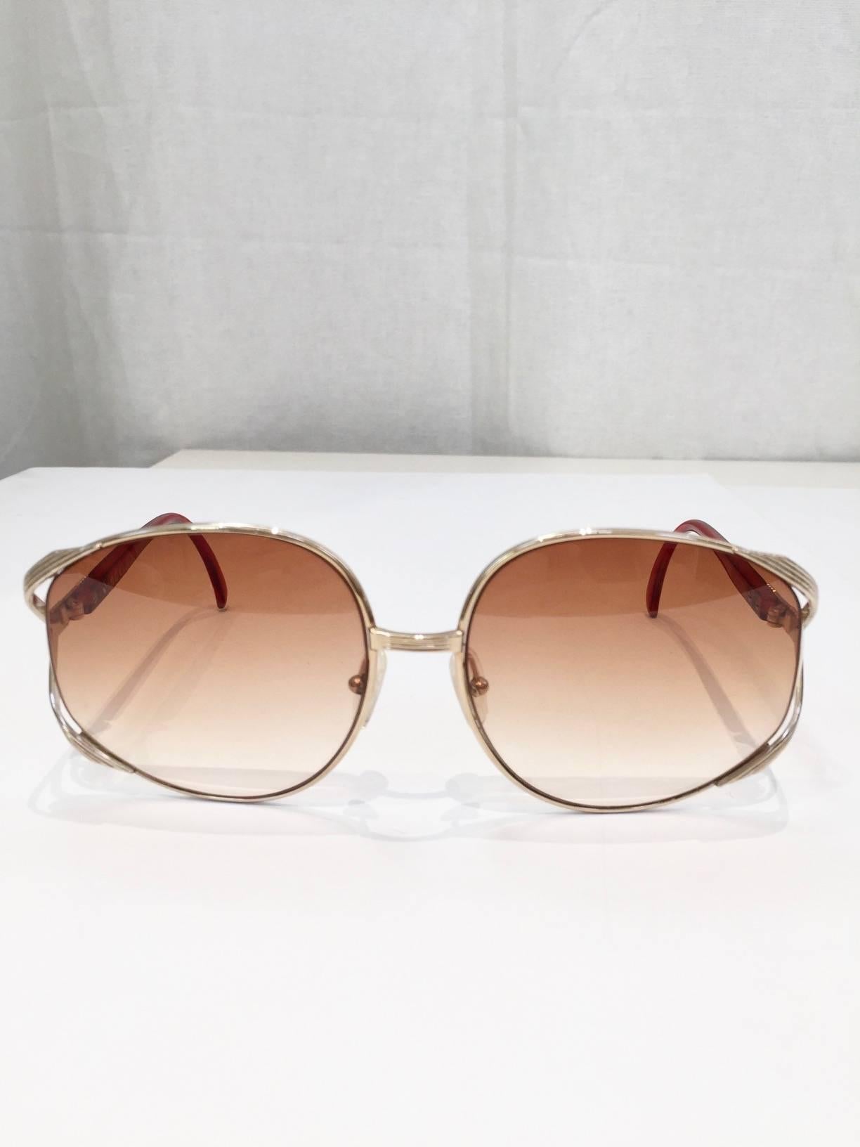 Beige 1970s Dior sunglasses 