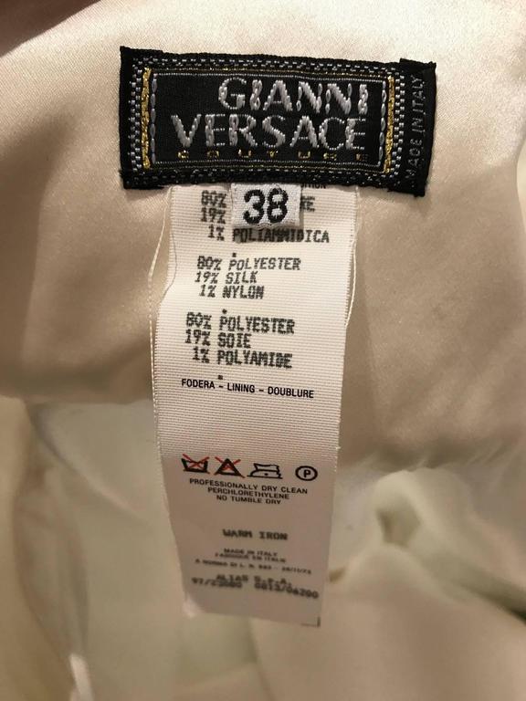 Vintage 1990s Gianni Versace White Silk One Shoulder Sari Inspired Gown ...