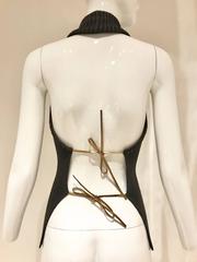 Vintage Gianfranco Ferre brown knit halter top