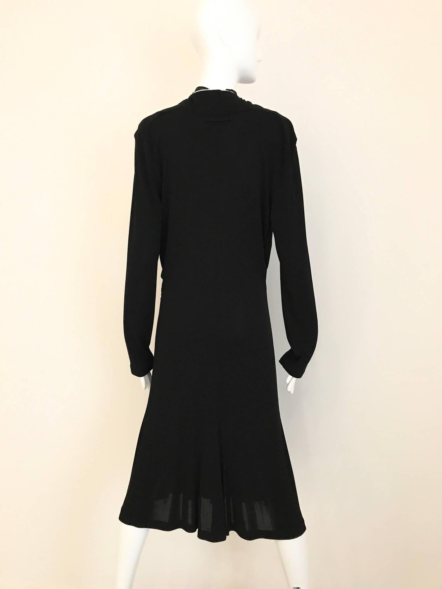 Vintage JEAN PAUL GAULTIER Plunging Neckline Knit Dress with Pearl ...